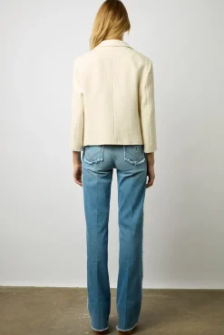 Blazer En Tweed Uni Ecru - Bailee