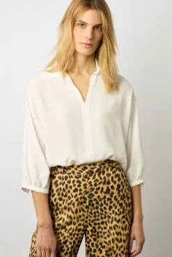 Blouse Ample A Col Ecru - Amalya