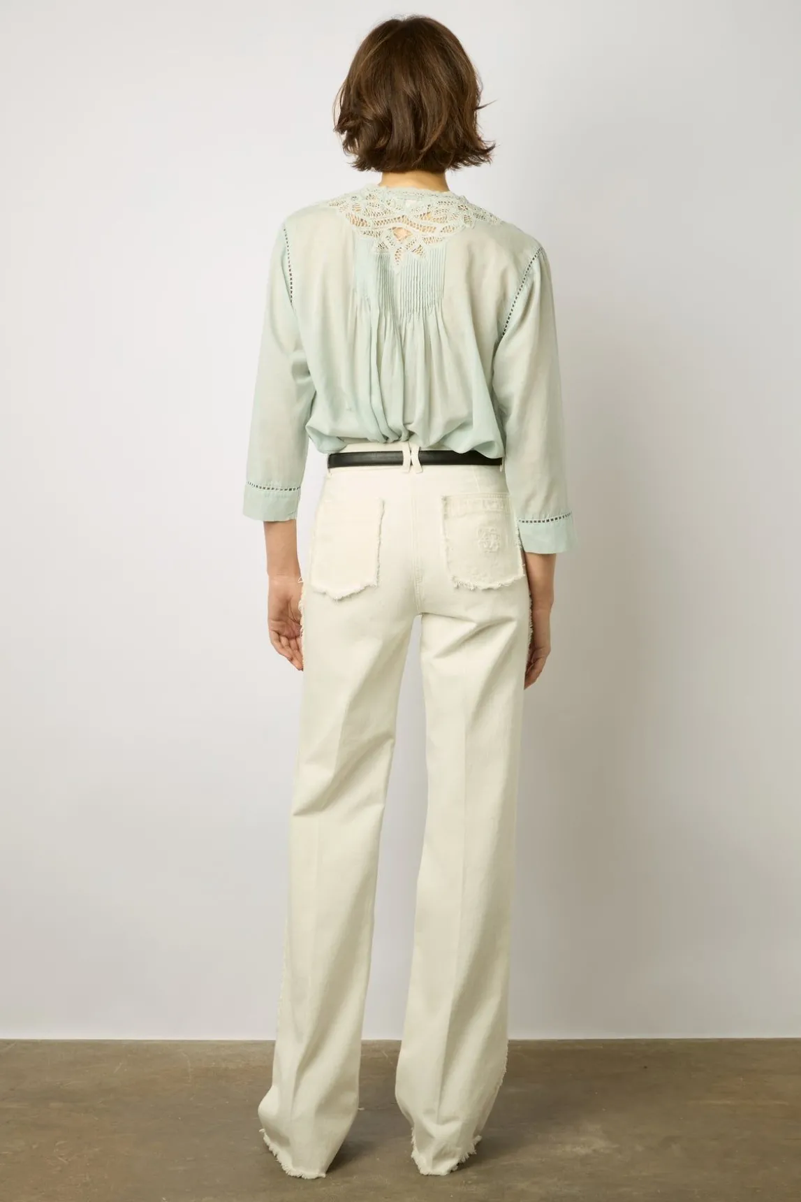 Blouse Brodee Bleu Ciel - Aaya