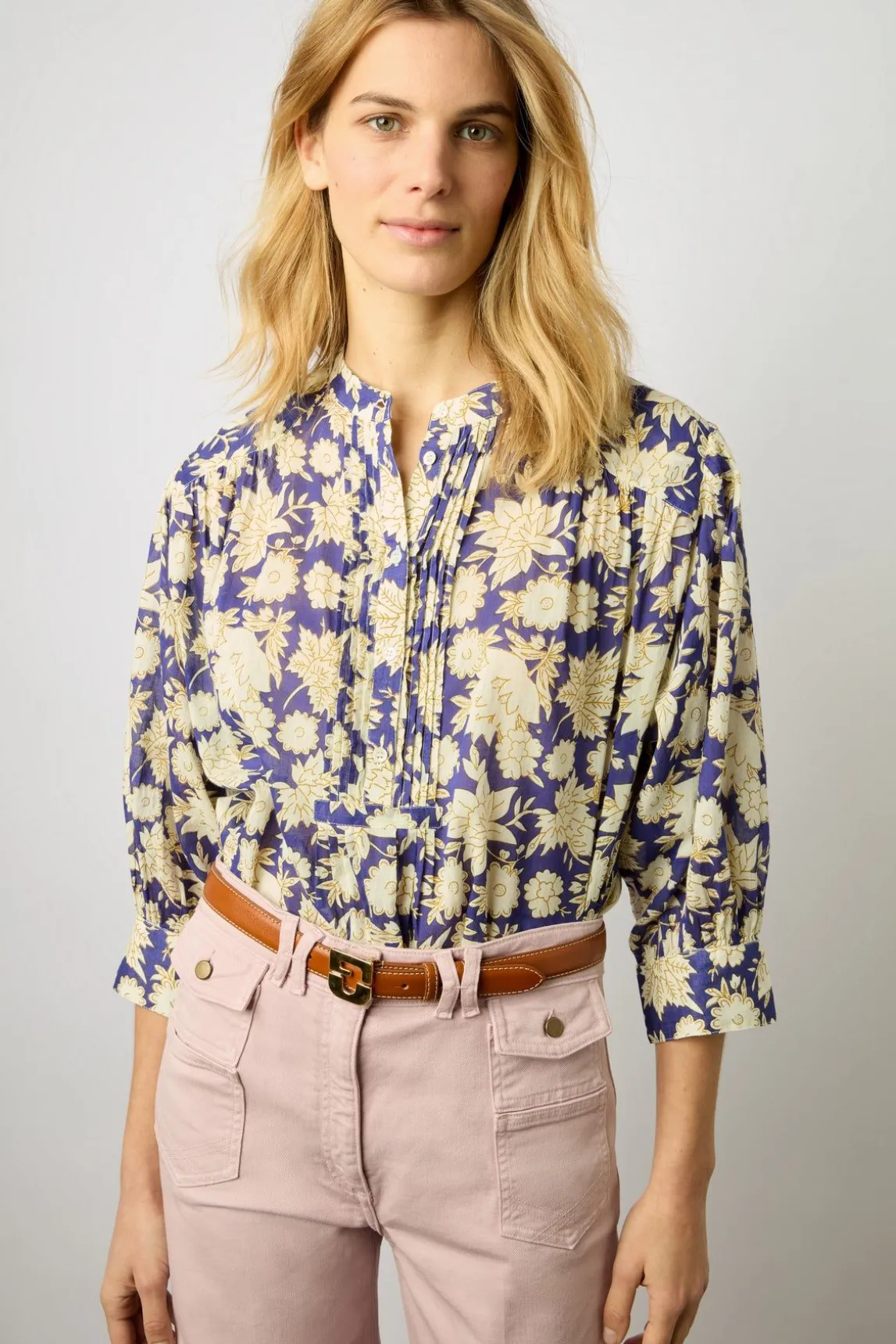 Blouse En Voile De Coton Lipstick - Adrianna