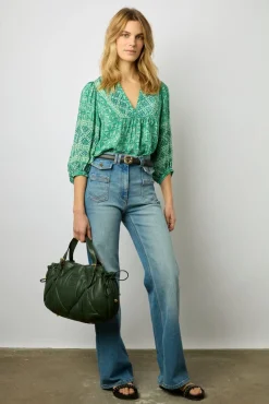 Blouse Fluide Imprimee Emeraude - Arlen
