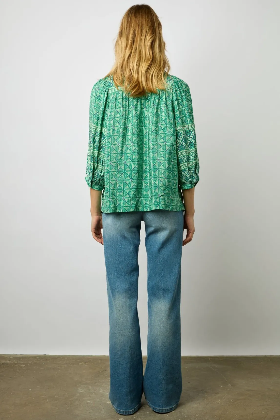 Blouse Fluide Imprimee Emeraude - Arlen