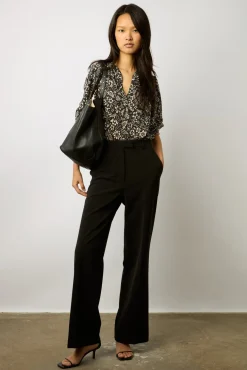 Blouse Imprime Floral Noir - Allyn