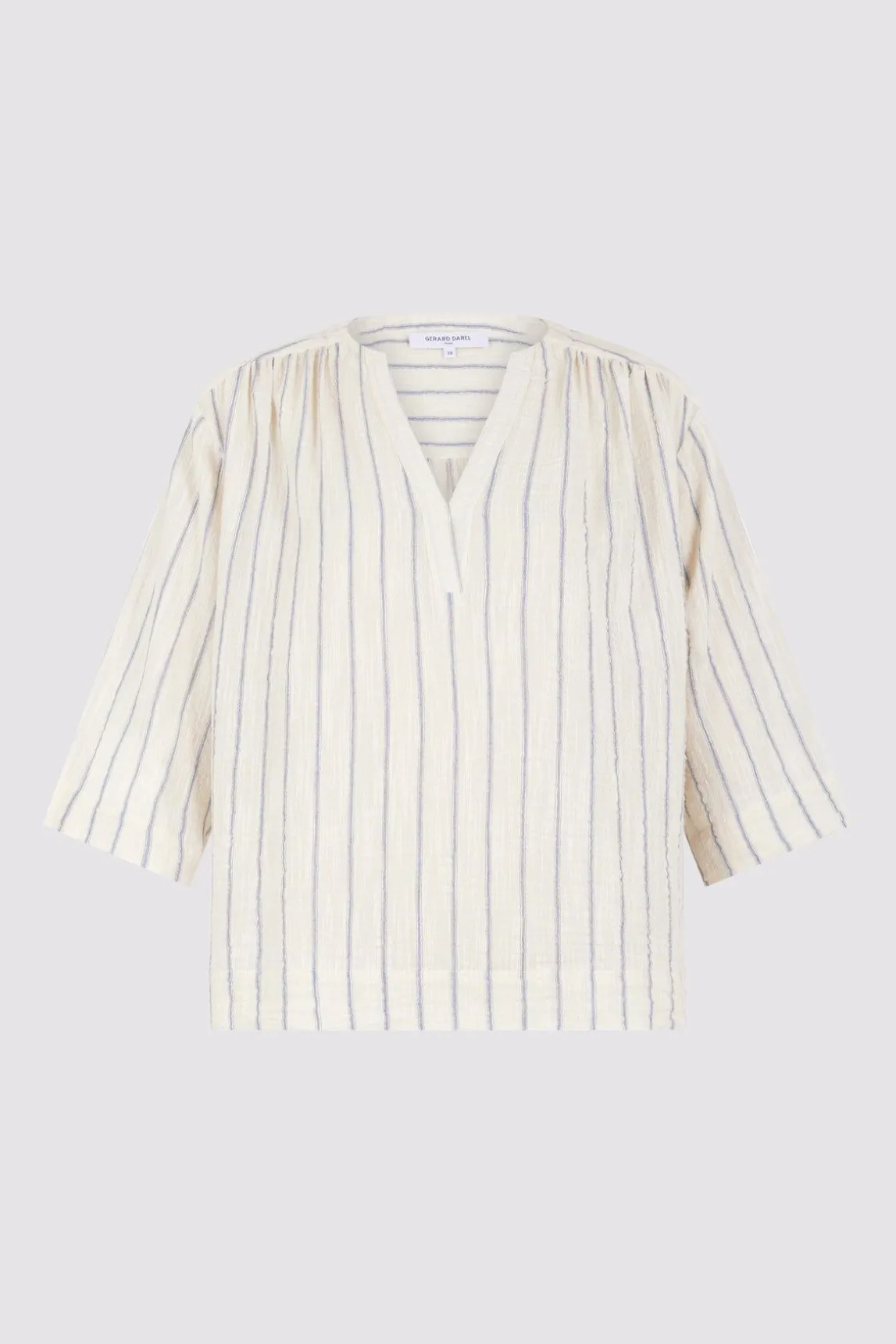 Blouse Rayee En Coton Ecru - Annalisa