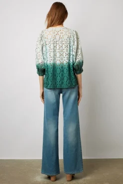 Blouse Tie And Dye Brodee Vert D'Eau - Alyff