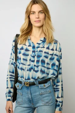 Blouse Tie And Dye Encre - Ambre