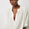 Blouse Unie Satinee Blanc - Alice