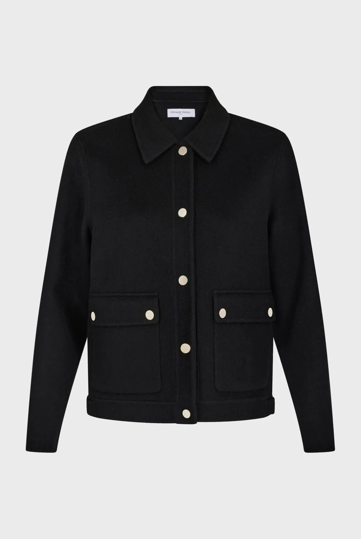 Blouson En Laine Double-Face Noir - Nattie
