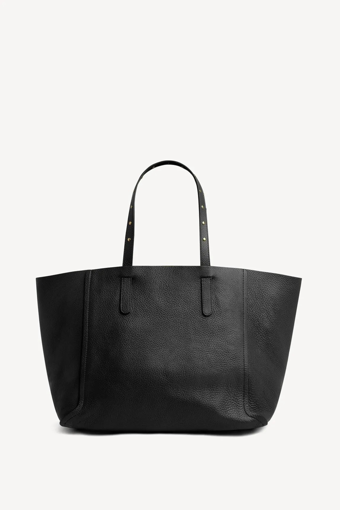 Cabas En Cuir Graine Noir/Or - Simple 2