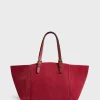 Cabas En Cuir Velours Grenade - Simplebag
