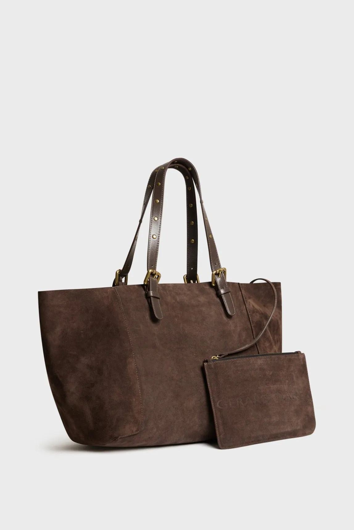 Cabas En Cuir Velours Interieur Metallise - Simple Bag