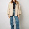 Cape En Laine Double Face Sable - Nesrynn