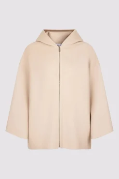 Cape En Laine Double Face Sable - Nesrynn