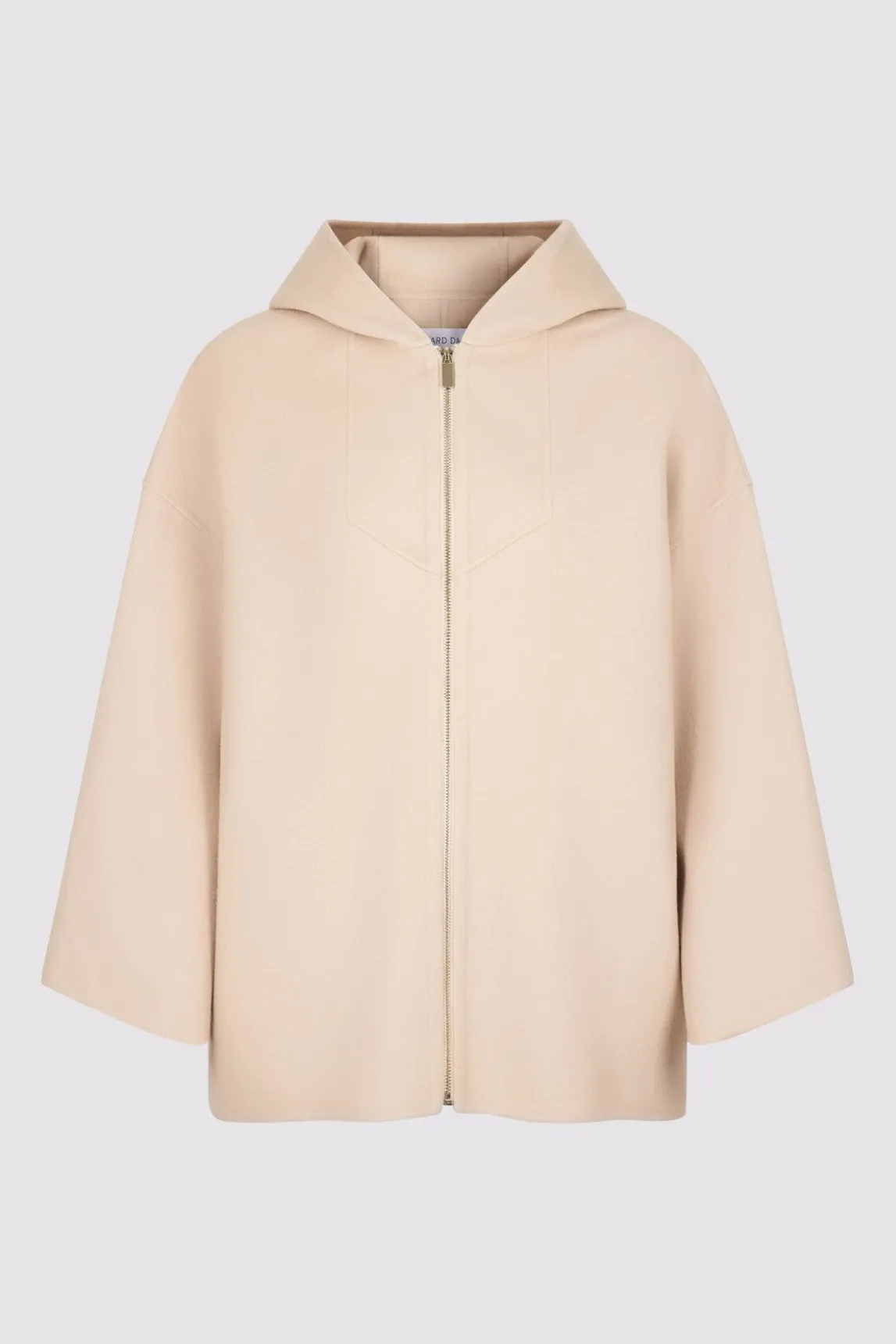 Cape En Laine Double Face Sable - Nesrynn