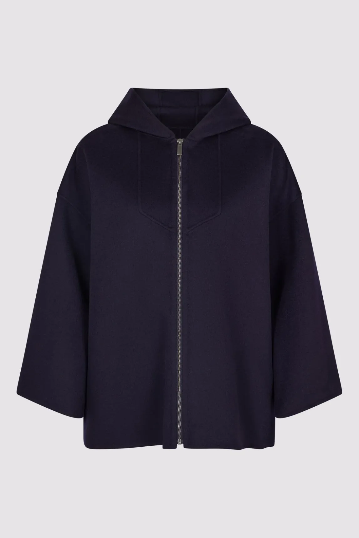 Cape En Laine Double Face Marine - Nesrynn