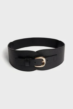 Ceinture Corset En Cuir Velours Noir - Olympe