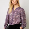 Chemise A Imprime Et Lurex Parme - Akris