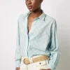 Chemise A Monogramme Bleu Ciel - Clyde