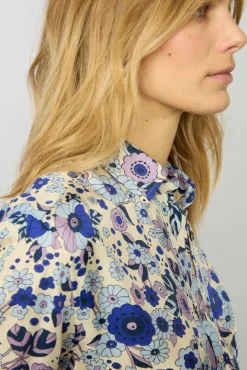 Chemise En Soie Melangee Naturel - Anouk