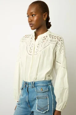 Chemise En Voile De Coton Blanc - Ainara