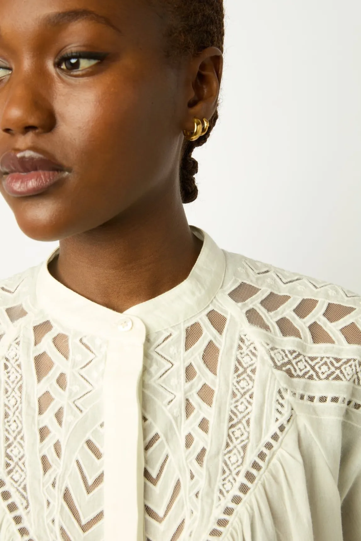 Chemise En Voile De Coton Blanc - Ainara