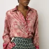 Chemise Imprimee En Soie Sangue - Athena
