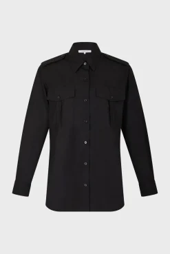 Chemise Militaire En Coton Noir - Acacia