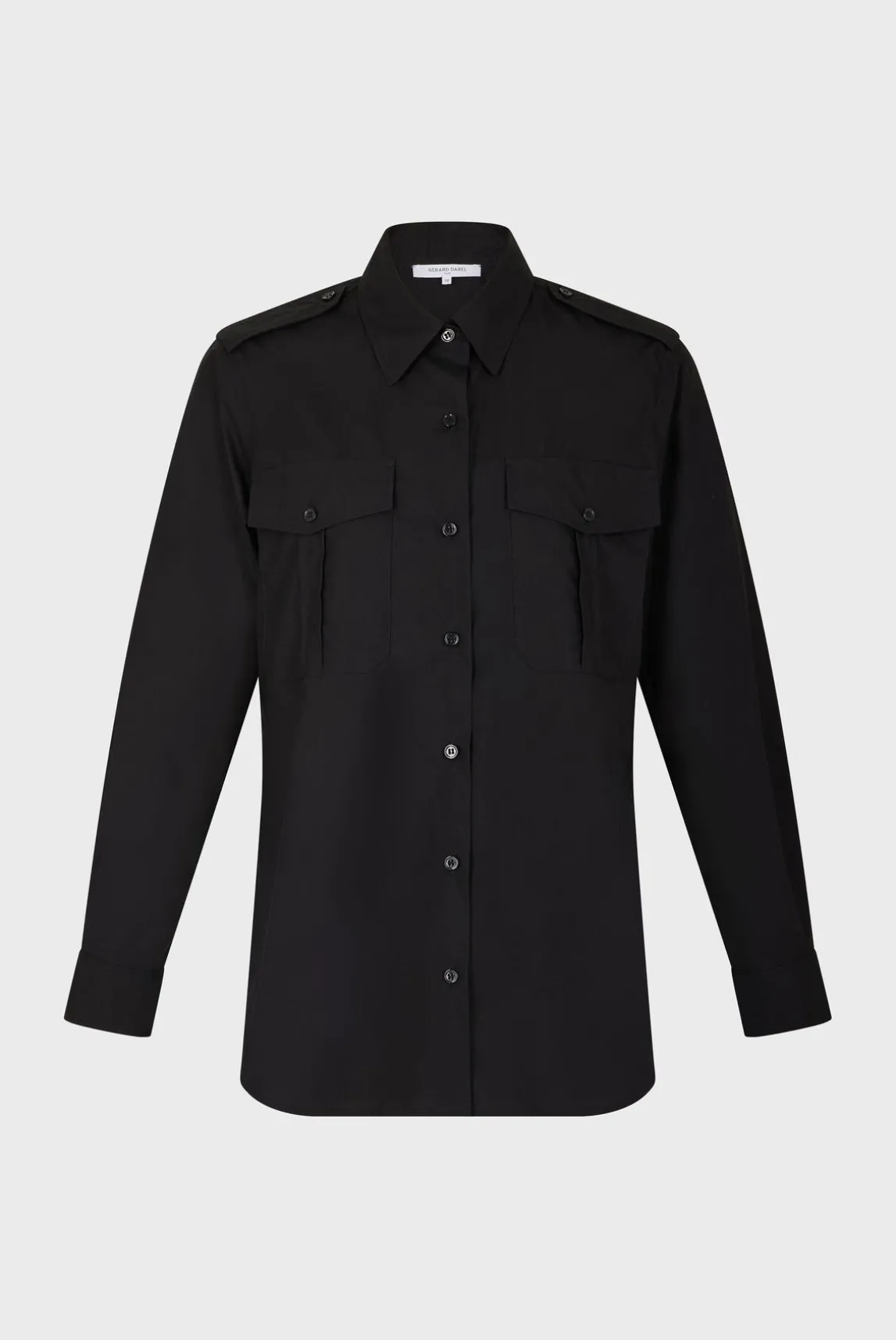 Chemise Militaire En Coton Noir - Acacia