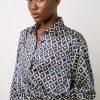 Chemise Satinee Imprimee Encre - Anae