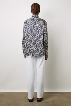Chemise Satinee Imprimee Encre - Anae