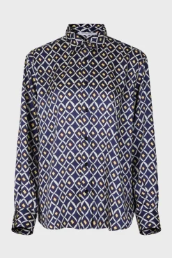 Chemise Satinee Imprimee Encre - Anae