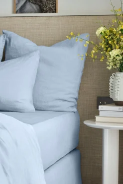 Drap Housse En Lin Lave - Bleu Du Ciel