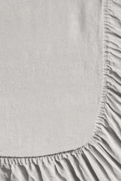Drap Housse En Lin Lave - Gris Perle