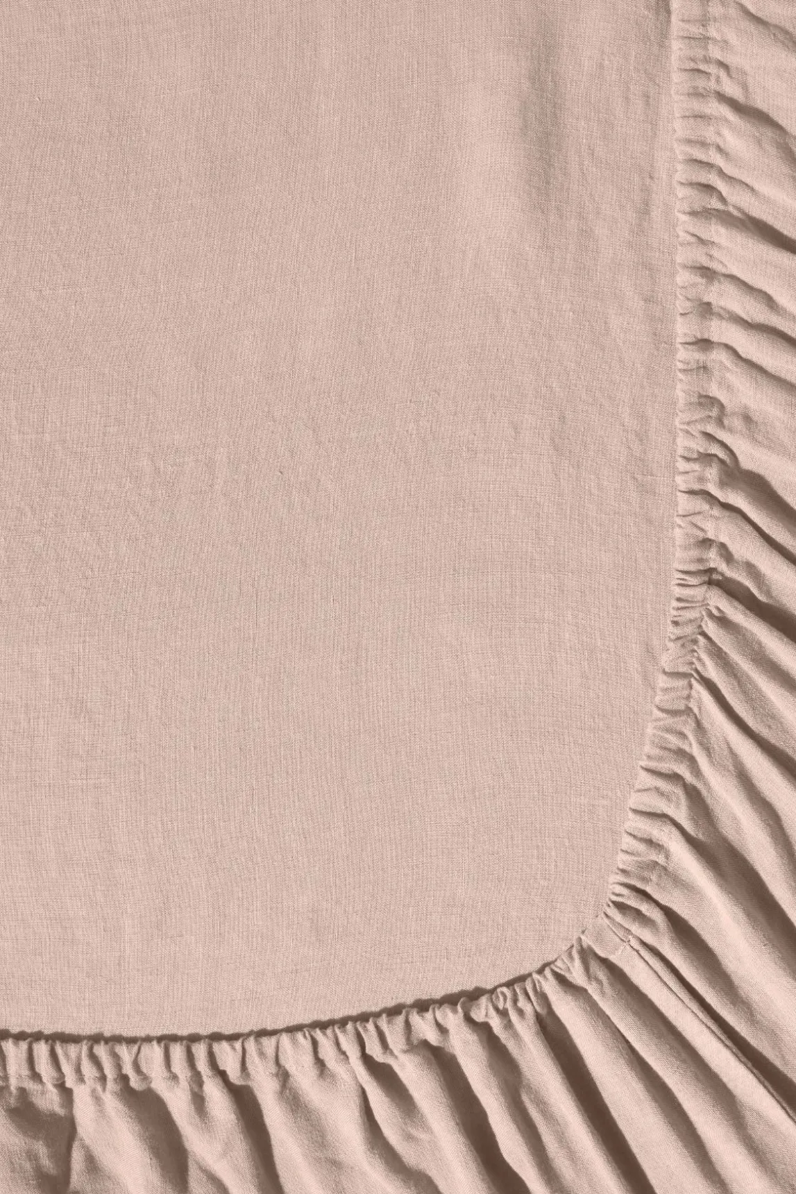 Drap Housse En Lin Lave - Rose Ancien