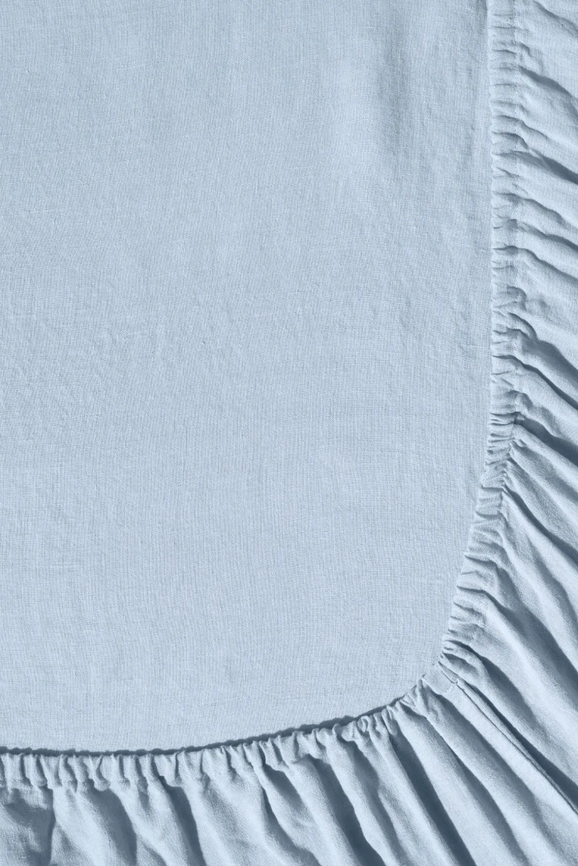 Drap Housse En Lin Lave - Bleu Du Ciel
