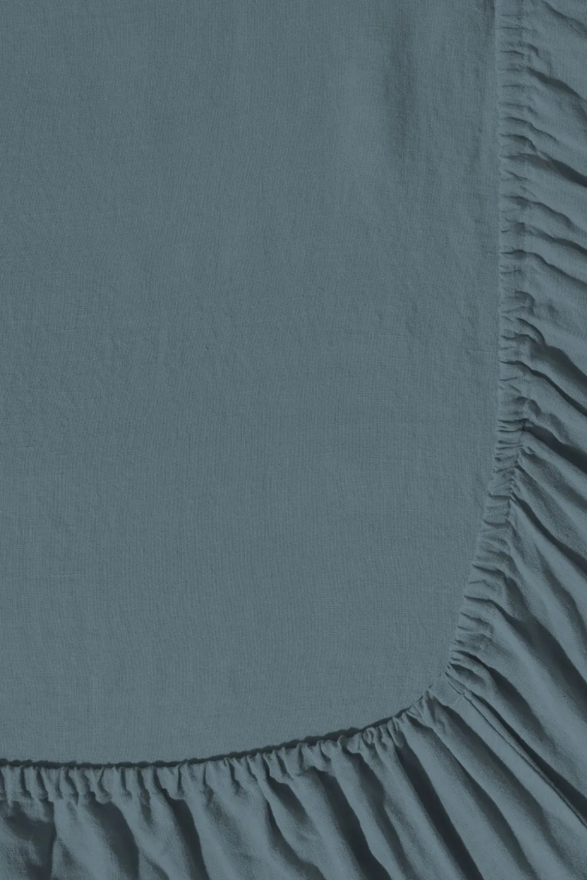 Drap Housse En Lin Lave - Bleu De Nuit