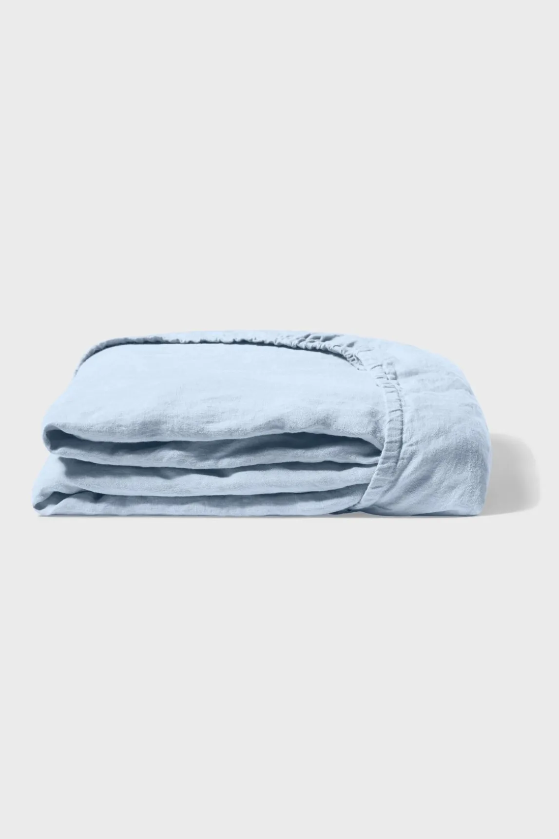 Drap Housse En Lin Lave - Bleu Du Ciel