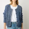 Gilet En Coton Tweed Marine - Liliana