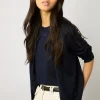 Gilet En Laine Merinos Marine - Lyane