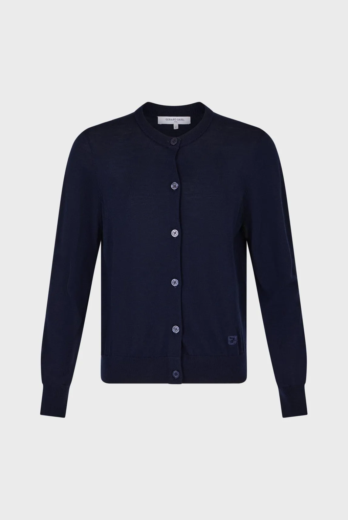Gilet En Laine Merinos Marine - Lyane