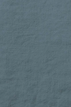 Grand Drap Plat En Lin Lave - Bleu De Nuit
