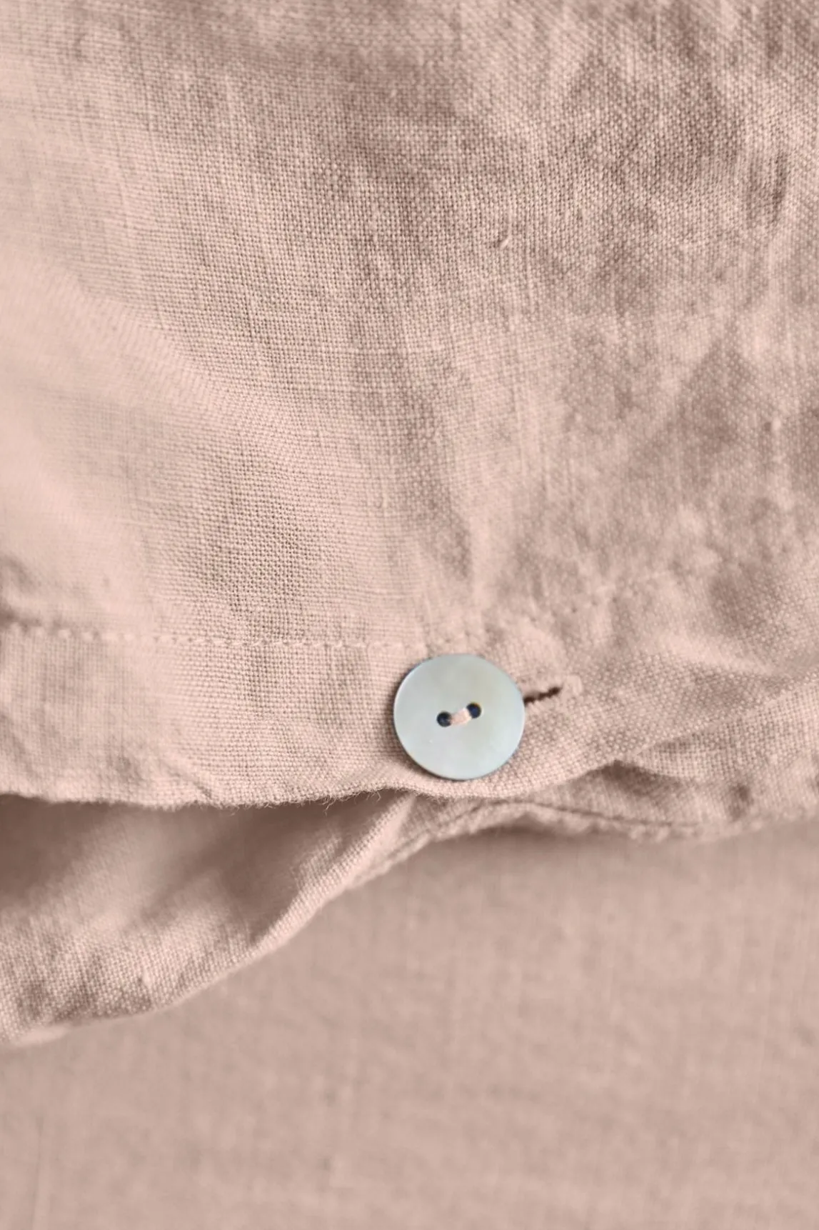 Housse De Couette En Lin Lave - Rose Ancien