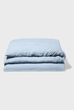 Housse De Couette En Lin Lave - Bleu Du Ciel