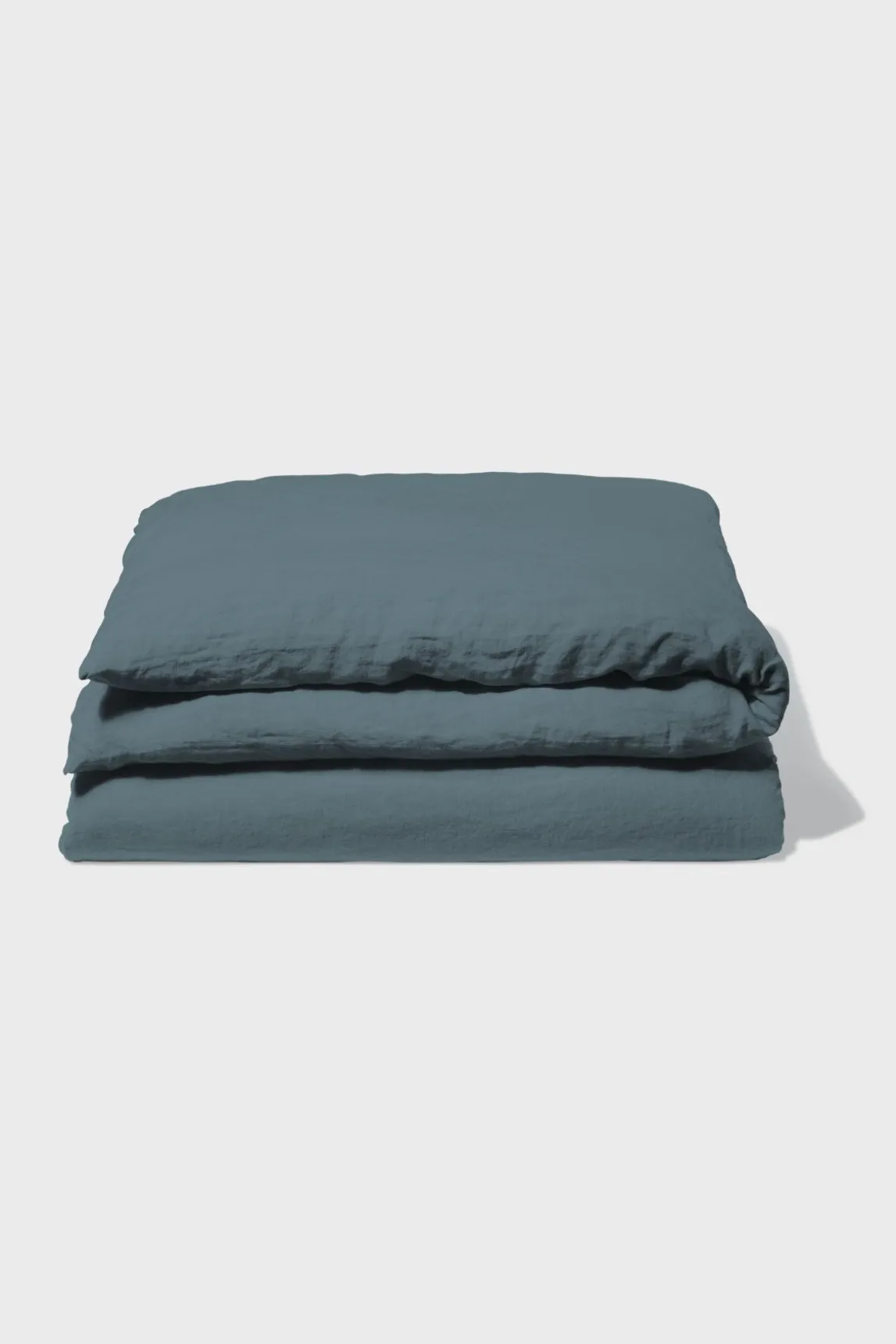 Housse De Couette En Lin Lave - Bleu De Nuit