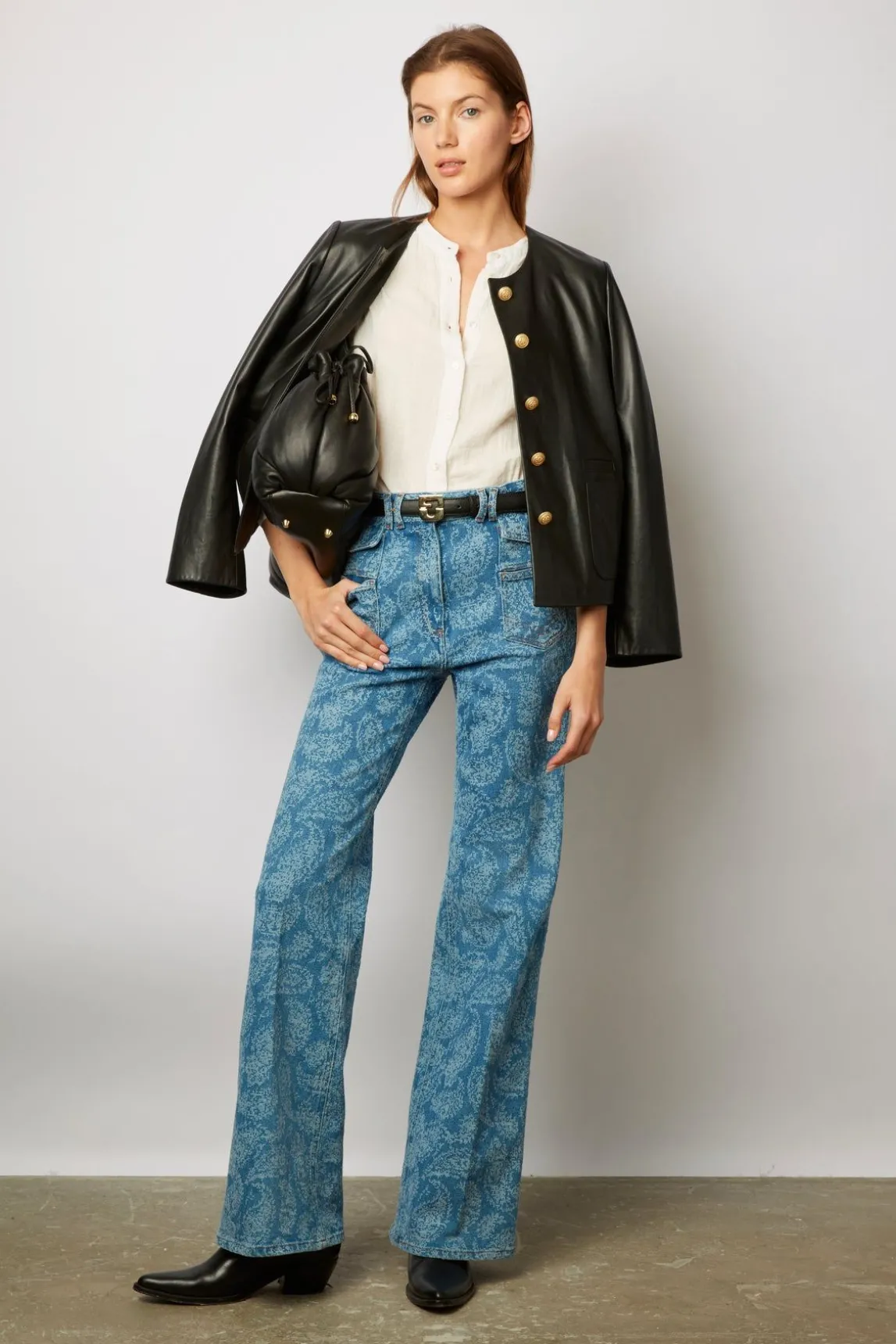 Jean Flare A Motif Cachemire - Anna