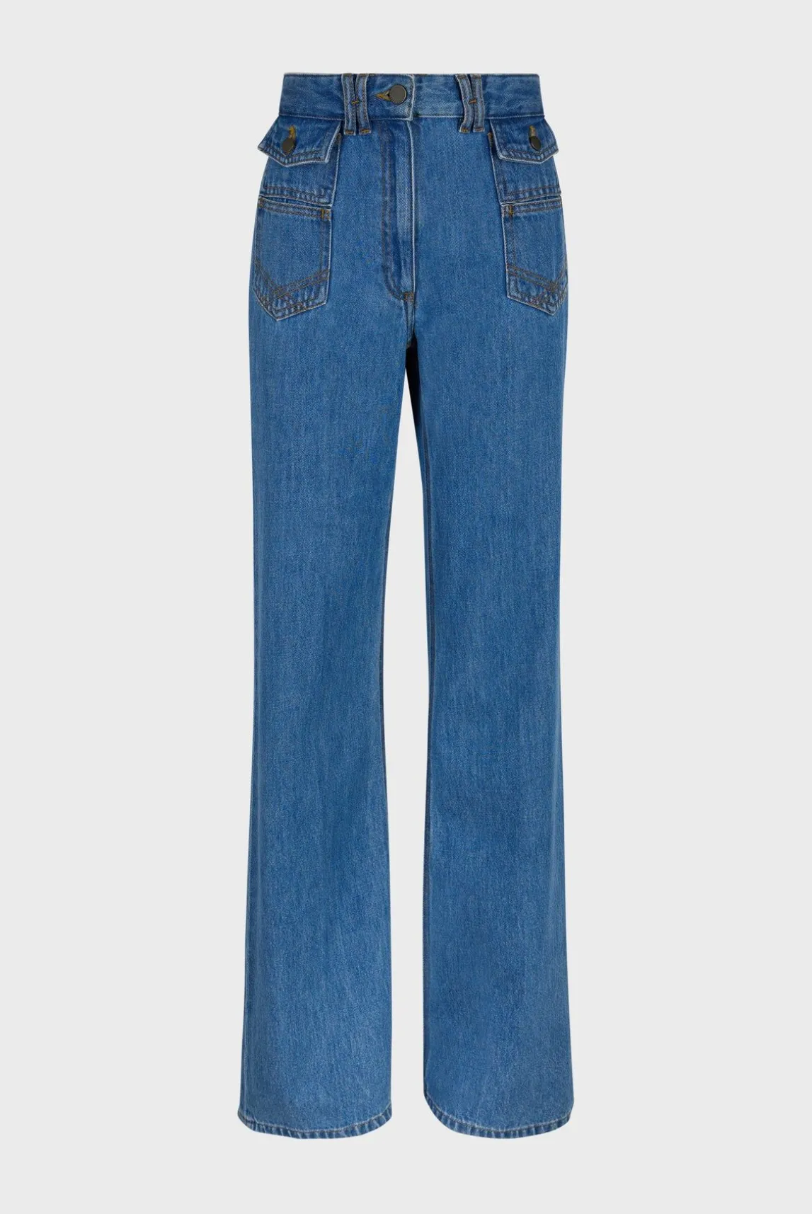 Jean Flare Taille Haute Bleu - Anna
