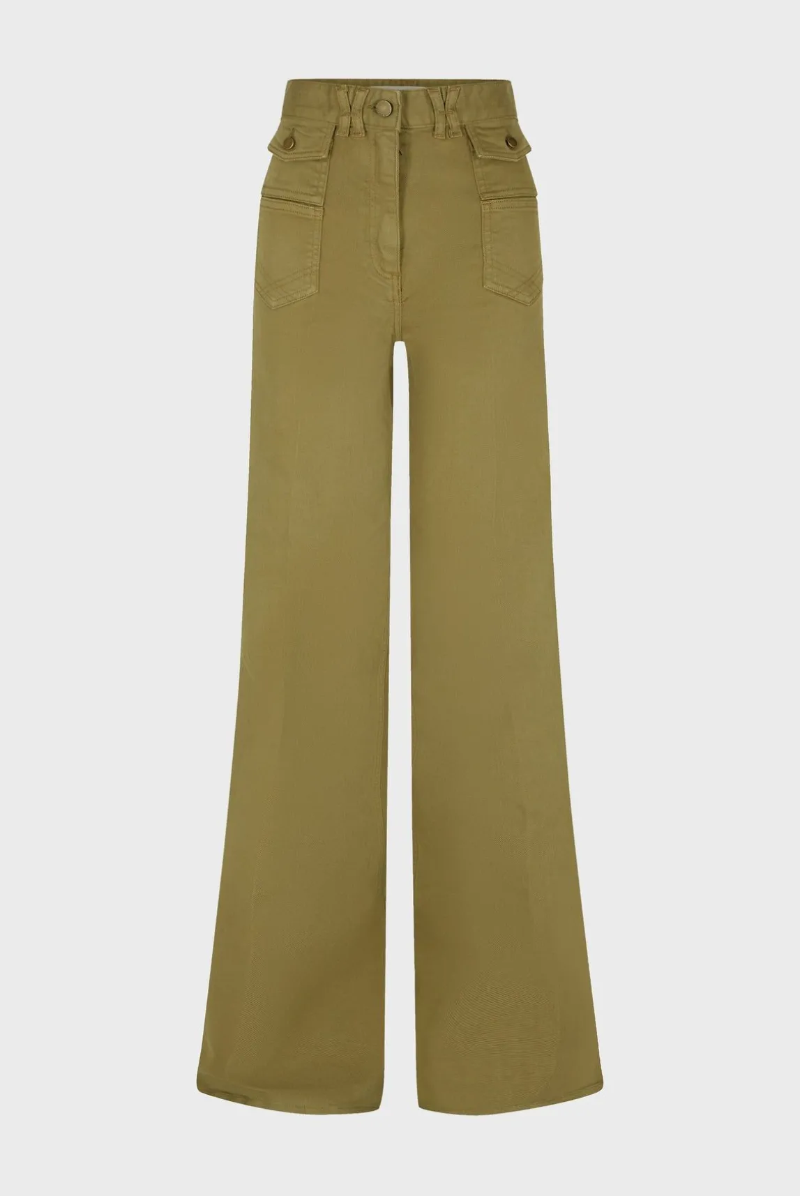 Jean Flare Uni Vert Kaki - Anna