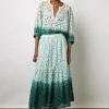Jupe Broderie Tie & Dye Vert D'Eau - Derine