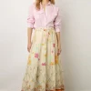 Jupe Longue A Fleurs Multicolore - Brooke