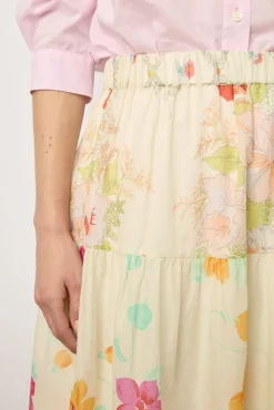 Jupe Longue A Fleurs Multicolore - Brooke